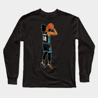 Ja Morant #12 Shoots Three Points Long Sleeve T-Shirt